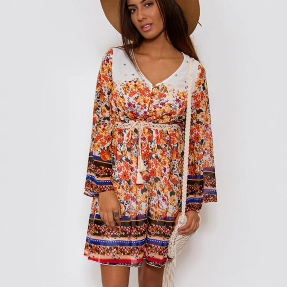 Parsian Collection | Coachella Floral Boho Dress - Picture 10 of 12